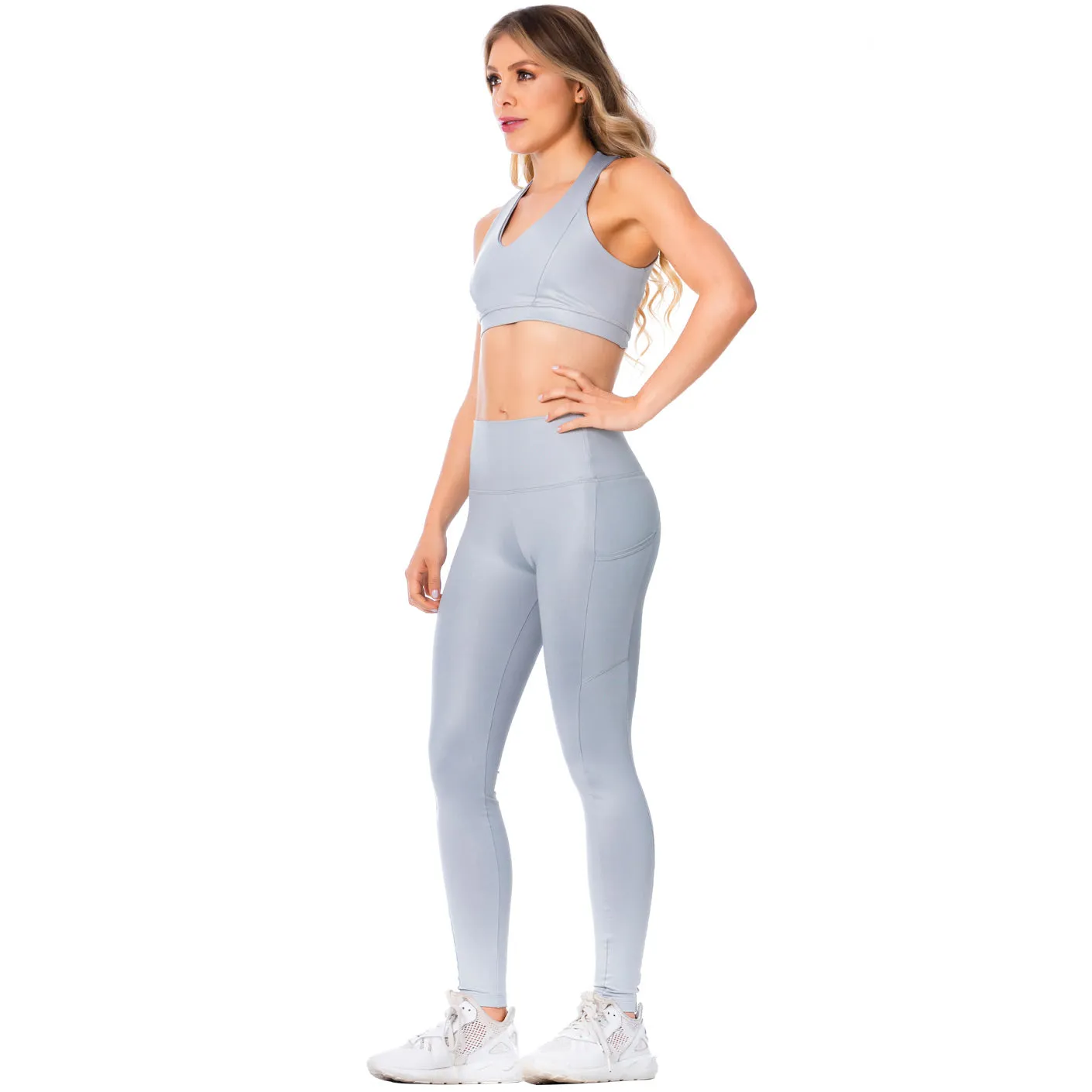 FLEXMEE Sportwear/Leggings 946137 2020-1 Spring Summer Collection Color Shiny Silver