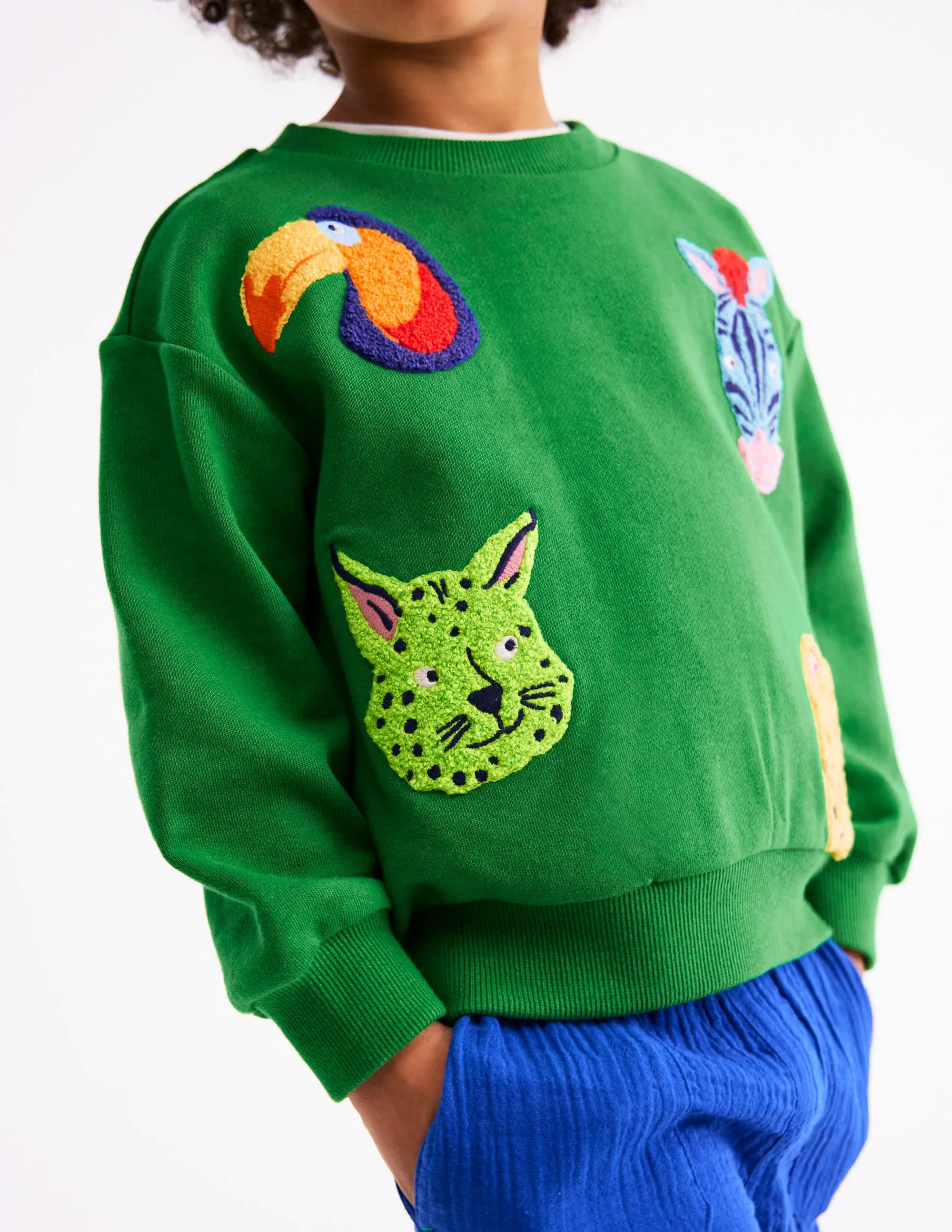 Fun Sweatshirt-Multi Animal Faces