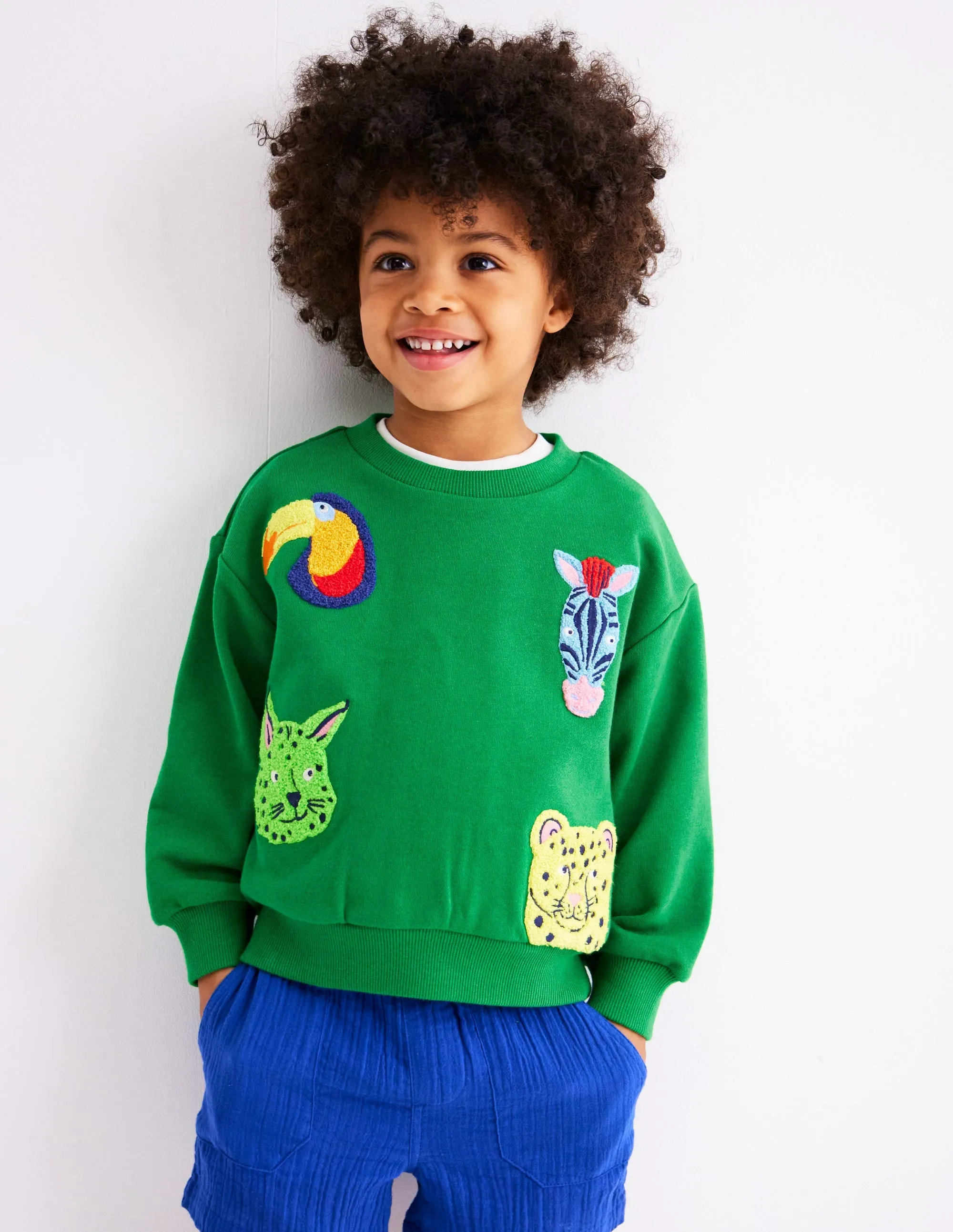 Fun Sweatshirt-Multi Animal Faces
