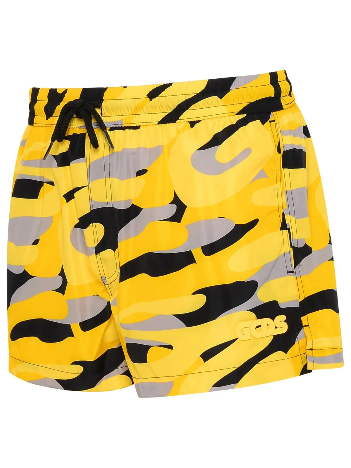 GCDS Camouflage Pattern Drawstring Swim Shorts
