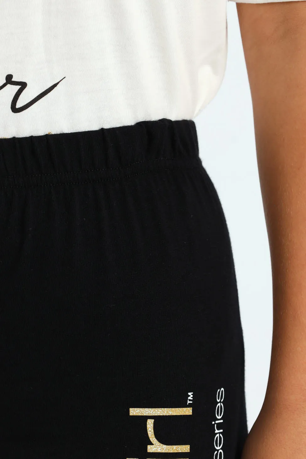 Girls Gossip Girl Leggings - Black