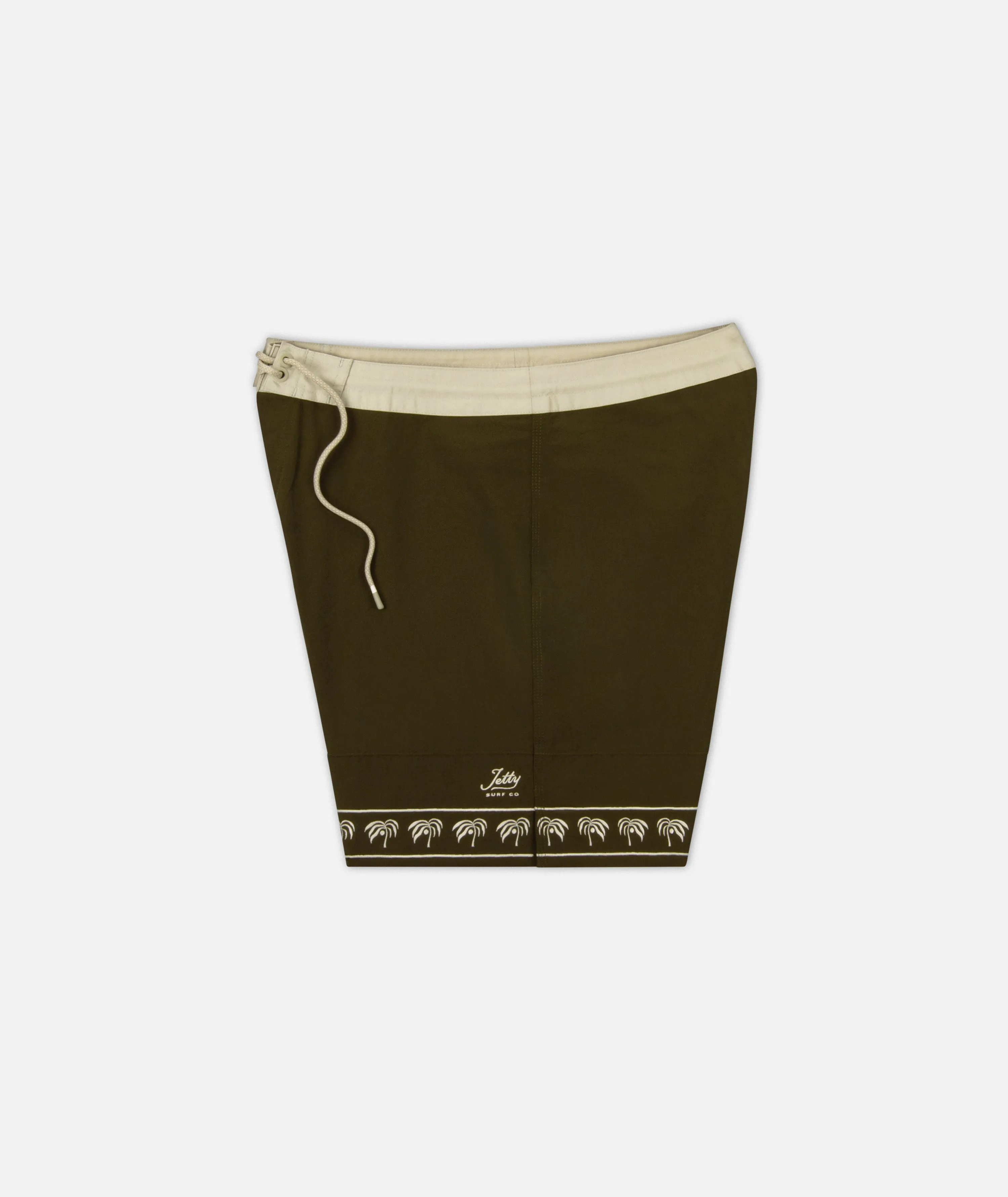 Glendola Embroidered Boardshort - Brown