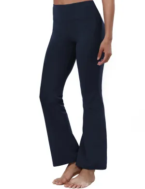 High Waist Bootcut Leggings navyblue_yogastudio