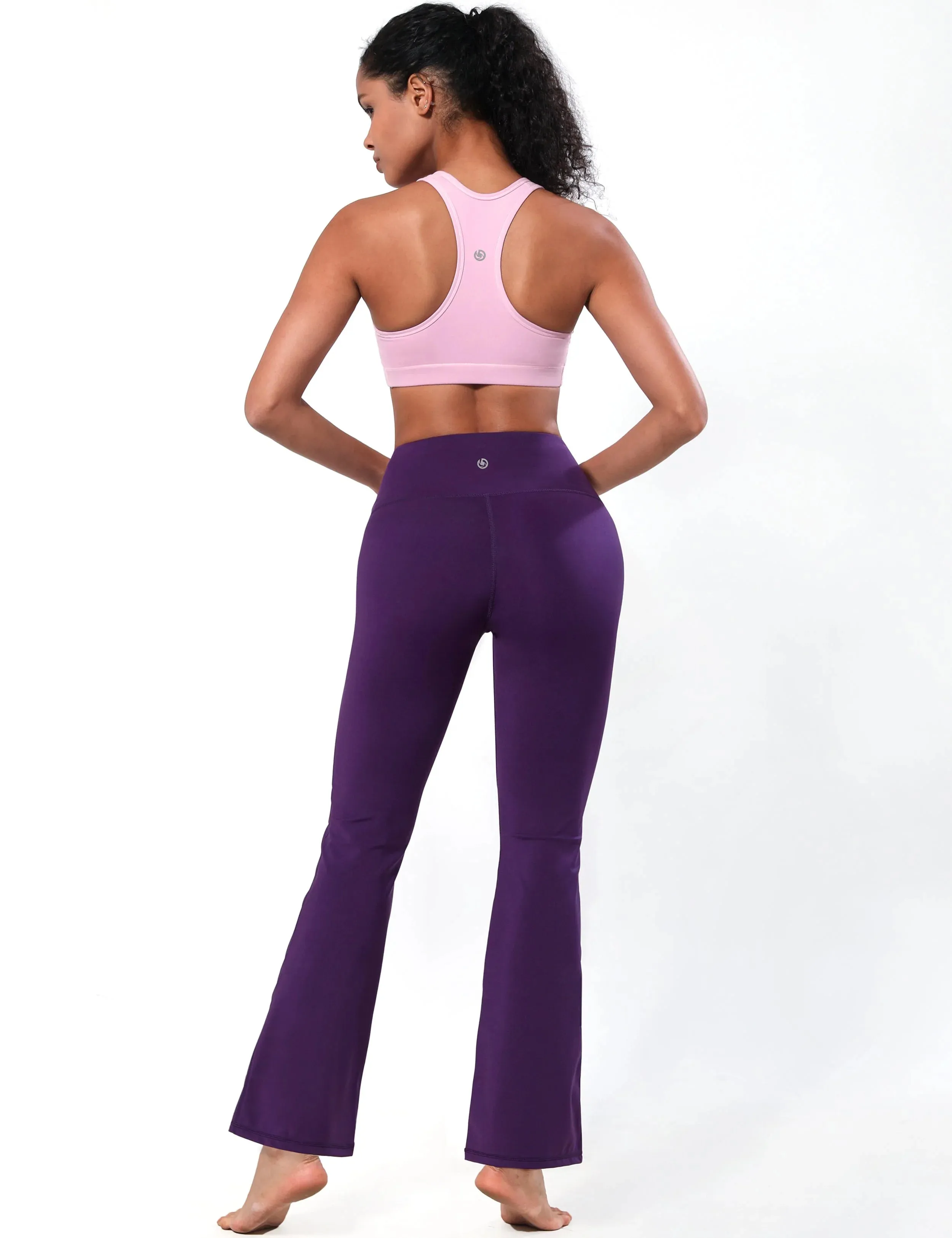 High Waist Bootcut Leggings pansypurple_yogastudio