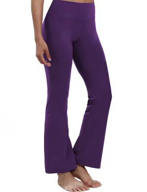 High Waist Bootcut Leggings pansypurple_yogastudio