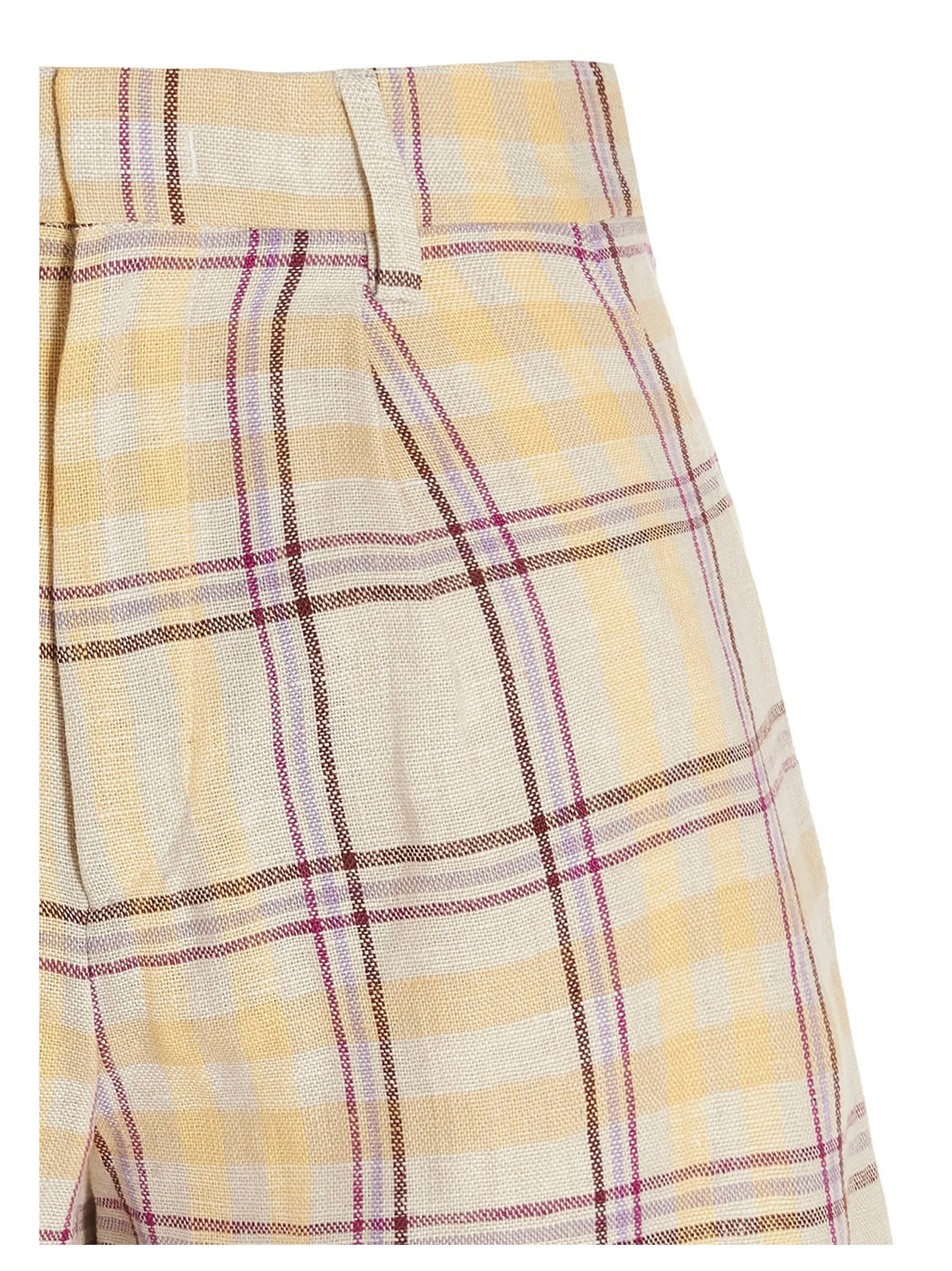 Isabel Marant Étoile Check Printed Pleated Shorts