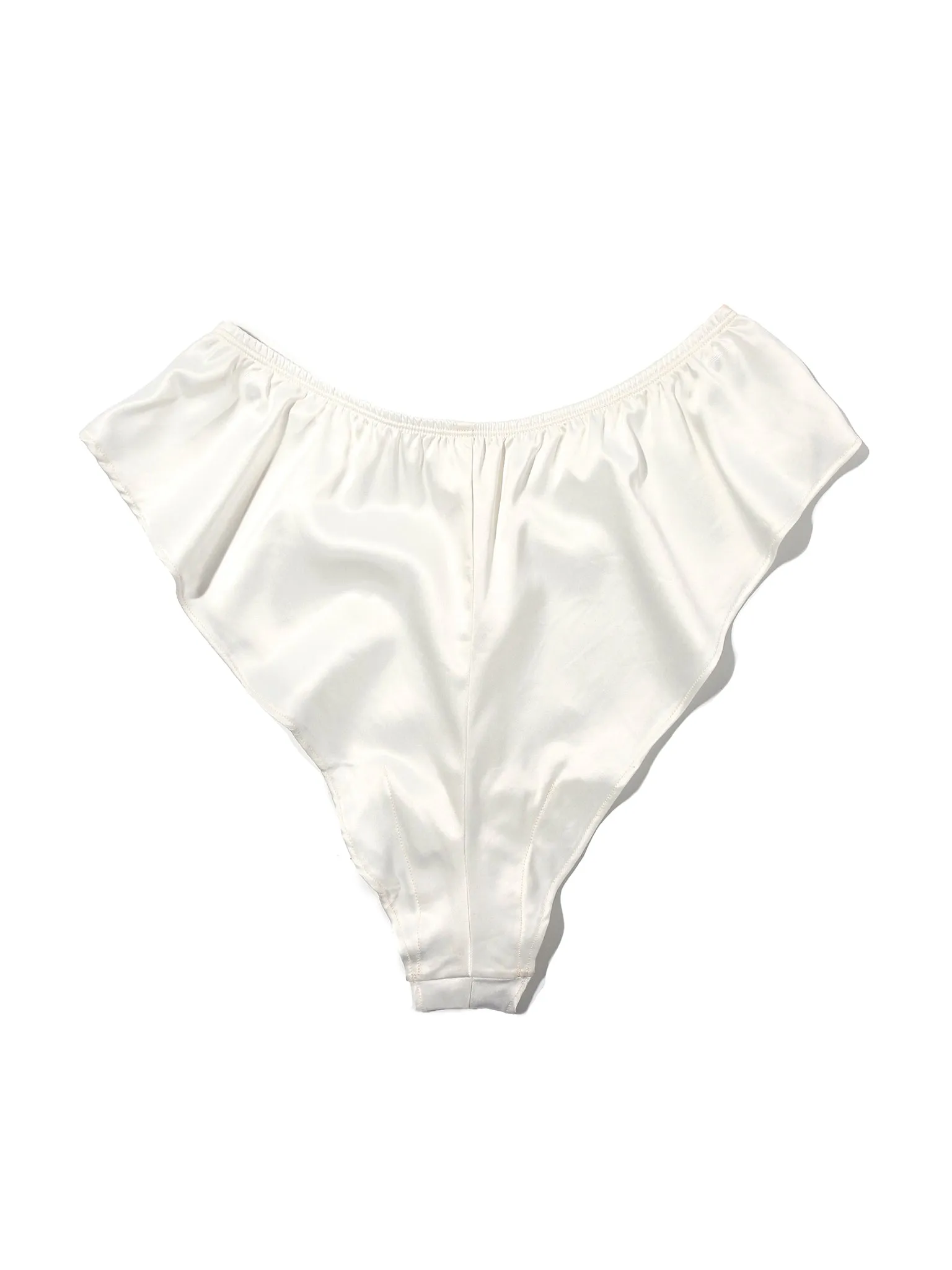 Jasmine Satin Pajama Shorts In Ivory