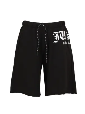 Just Cavalli Logo Print Drawstring Track Shorts