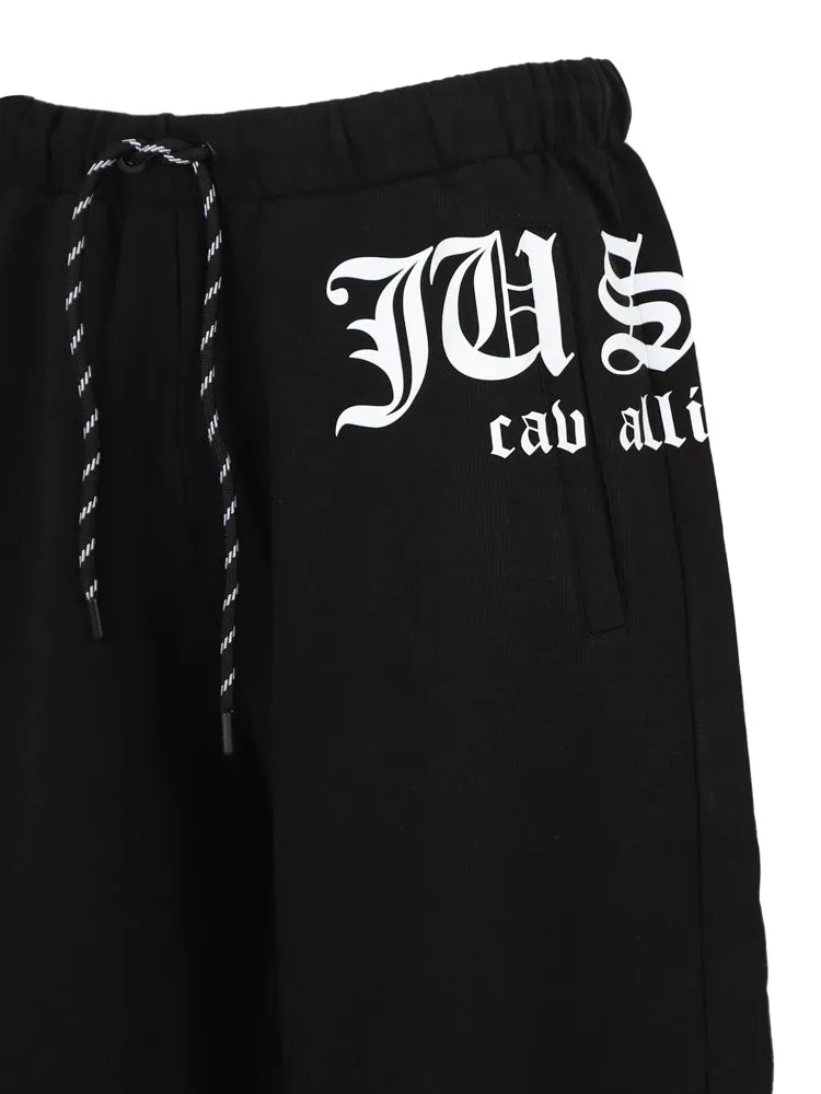 Just Cavalli Logo Print Drawstring Track Shorts
