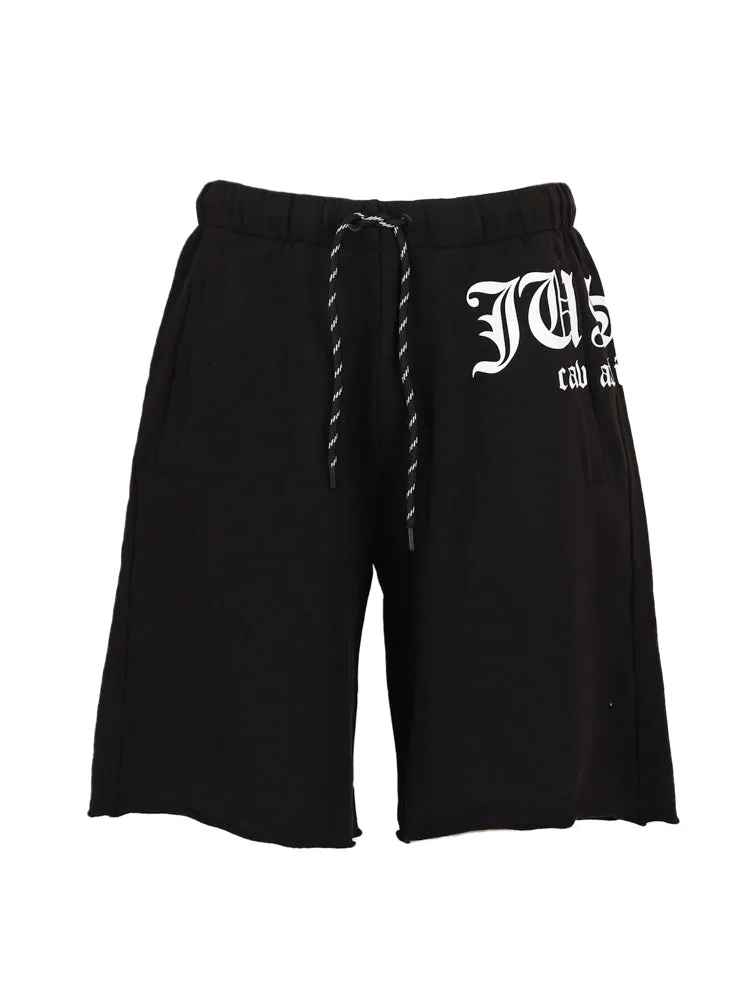 Just Cavalli Logo Print Drawstring Track Shorts