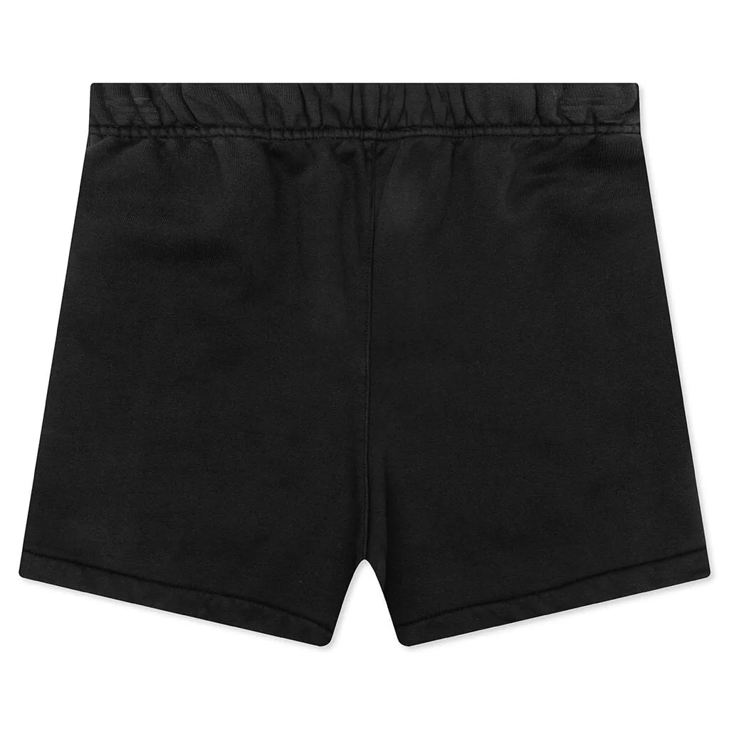 Kid's Heavy Fleece Soccer Short - Black