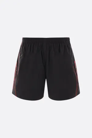 logo embroidered nylon track shorts