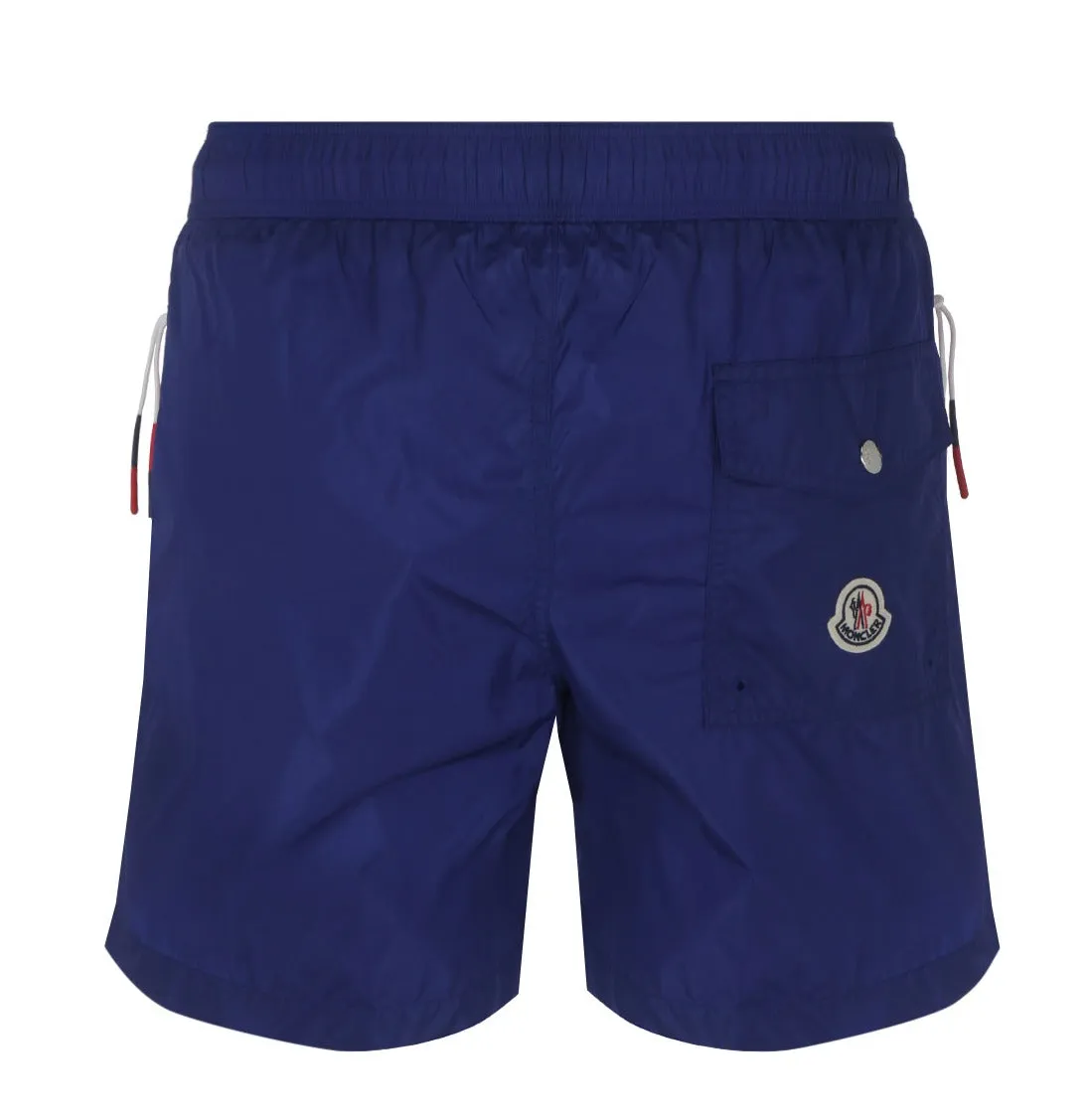Moncler Logo Patch Drawstring Boxer Swim Shorts