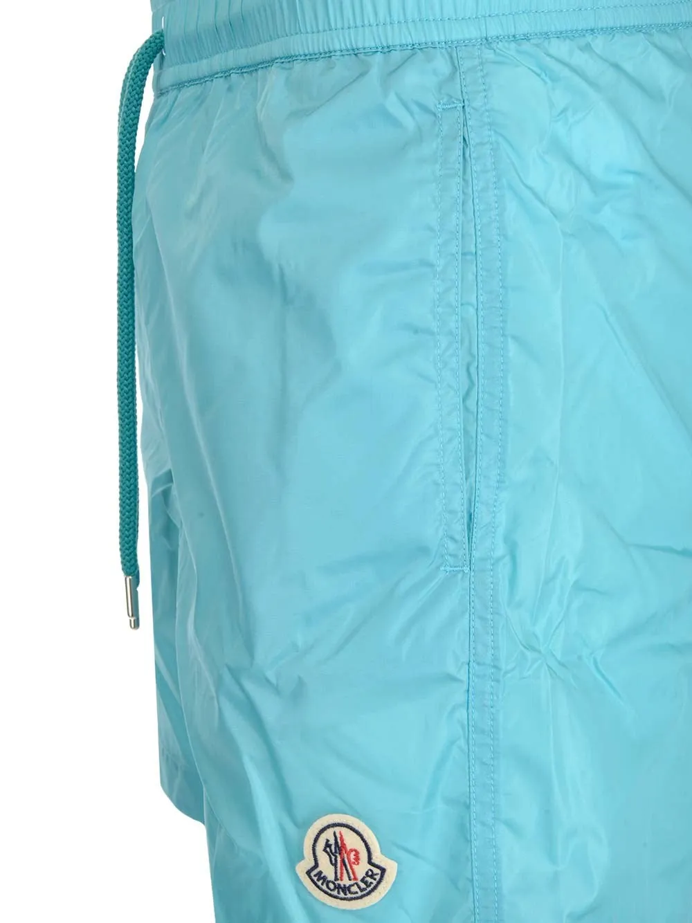 Moncler Logo Patch Drawstring Swim Shorts