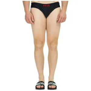 Moschino Logo Plaque Drawstring Swim Shorts