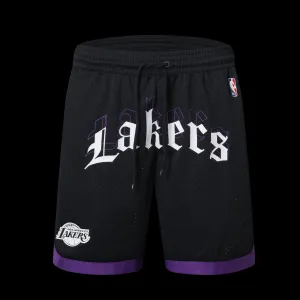 NBA Front Arch Print Regular Fit Mesh Short - Los Angeles Lakers