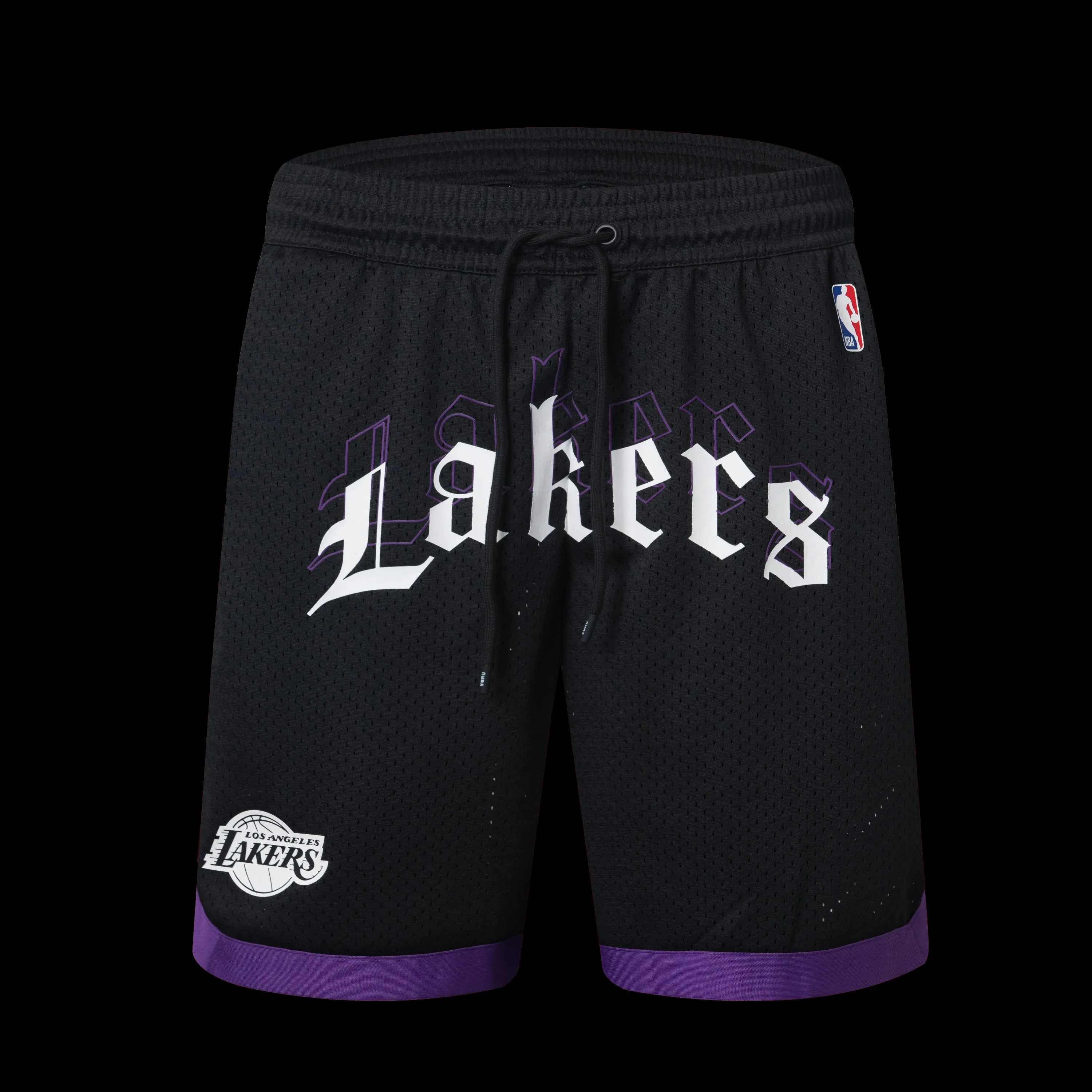 NBA Front Arch Print Regular Fit Mesh Short - Los Angeles Lakers