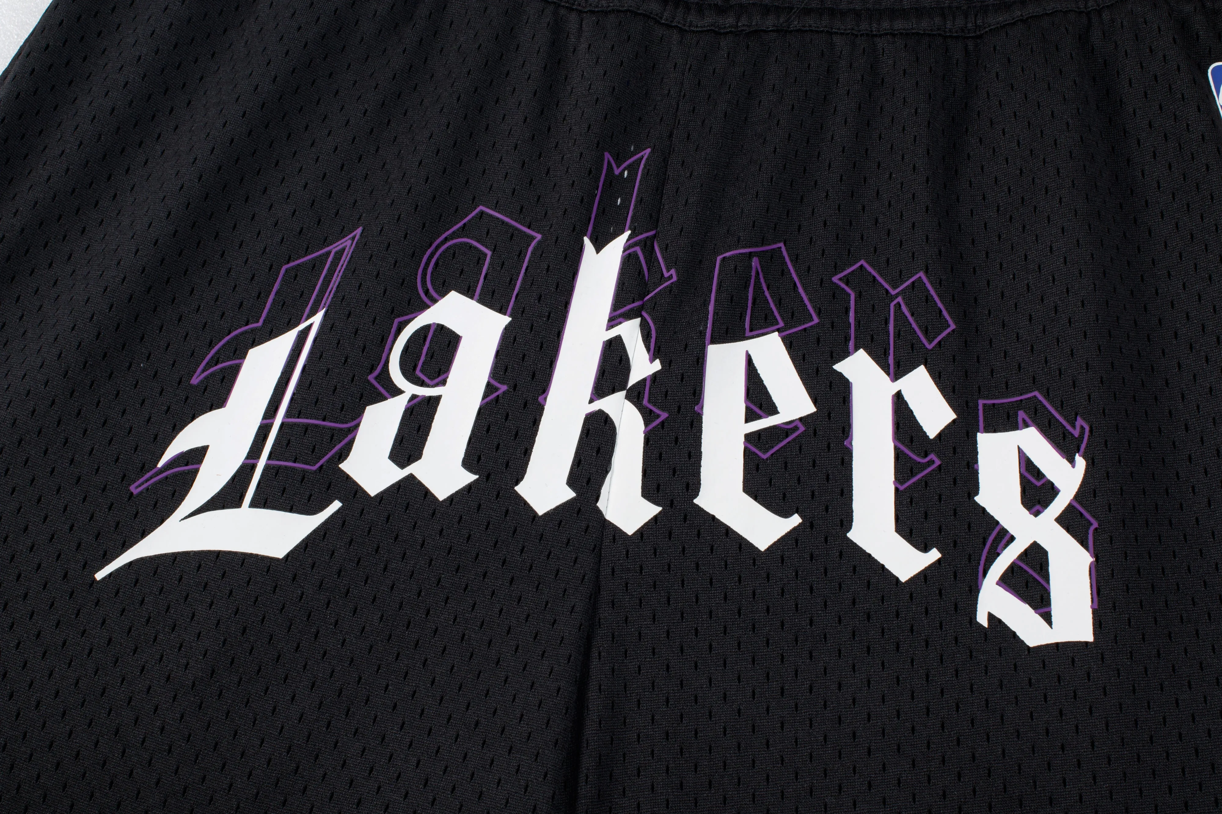NBA Front Arch Print Regular Fit Mesh Short - Los Angeles Lakers