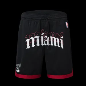 NBA Front Arch Print Regular Fit Mesh Short - Miami Heat