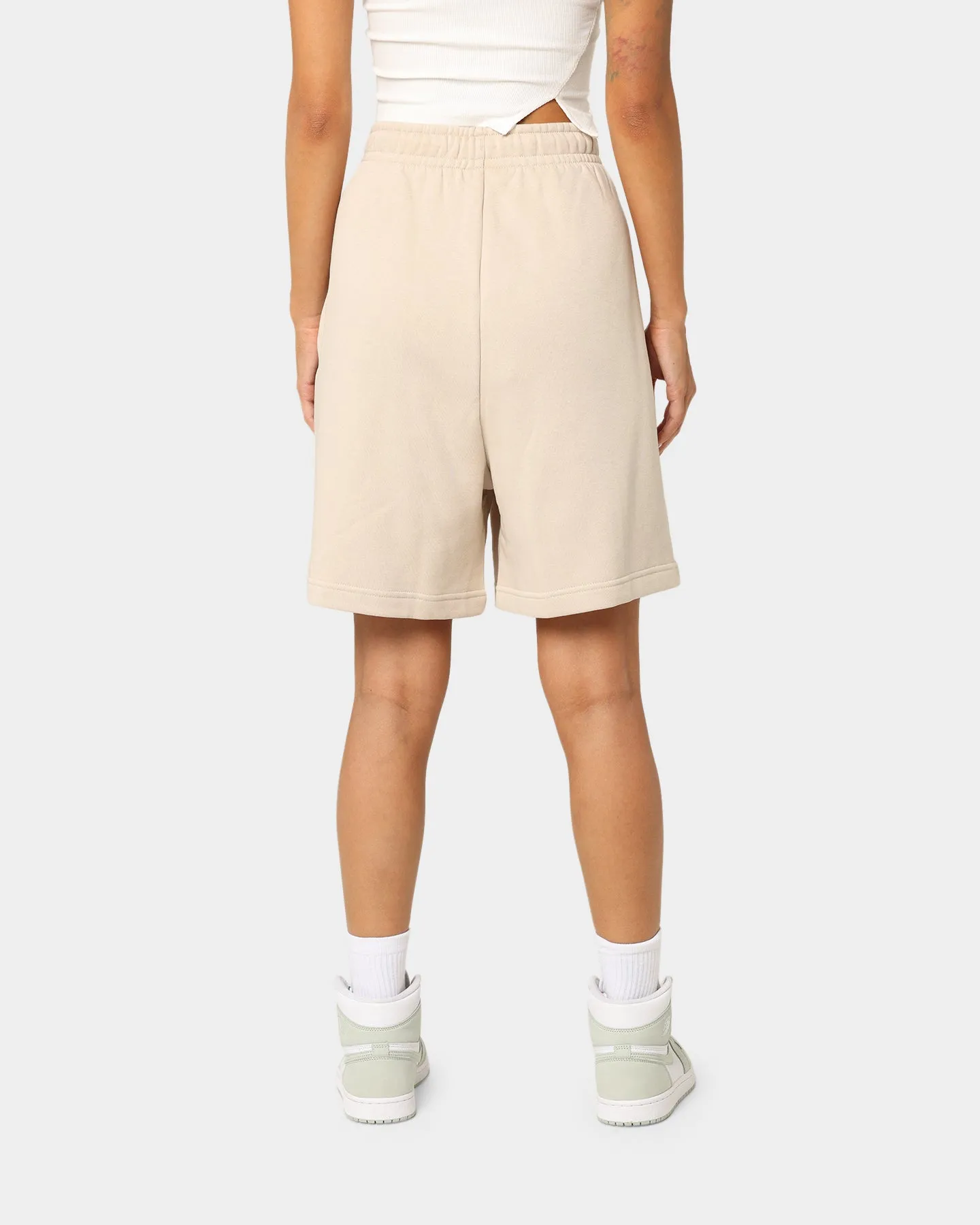 Nike Women's Essential Collection Fleece High Rise Shorts Sanddrift