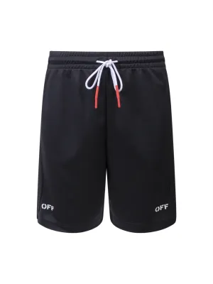Off-White Logo Printed Drawstring Shorts