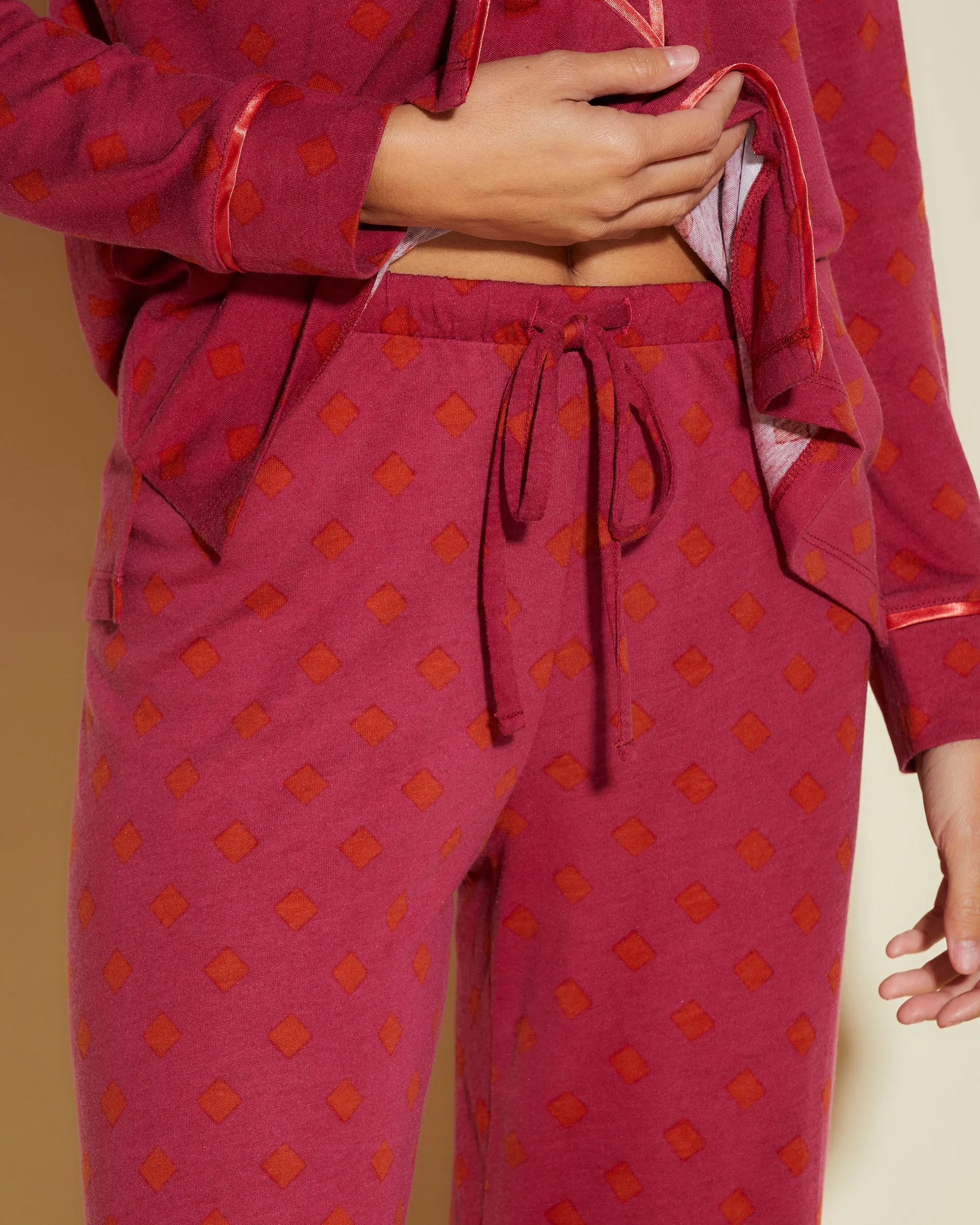 Petite Long Sleeve Top & Pant Pajama Set