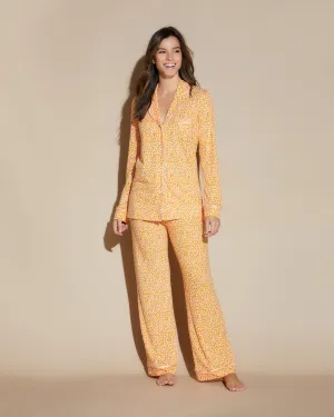 Petite Printed Long Sleeve Top & Pant Pajama Set
