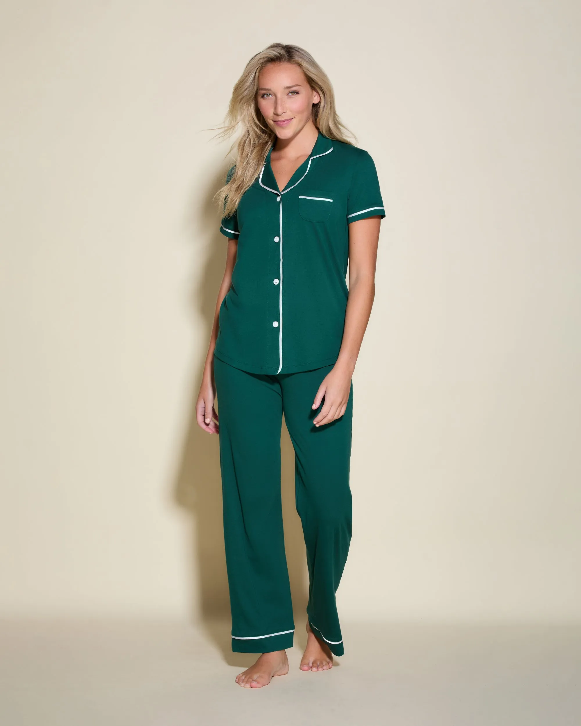 Pigiama Con Top A Maniche Corte E Pantaloni