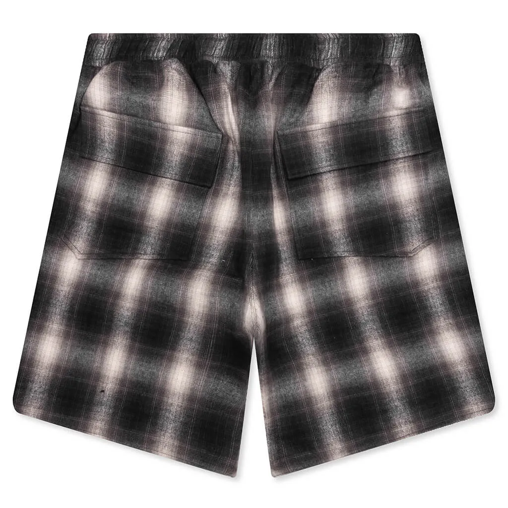 Plaid Logo Short - Black/Grey