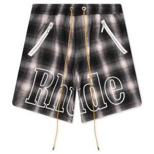 Plaid Logo Short - Black/Grey