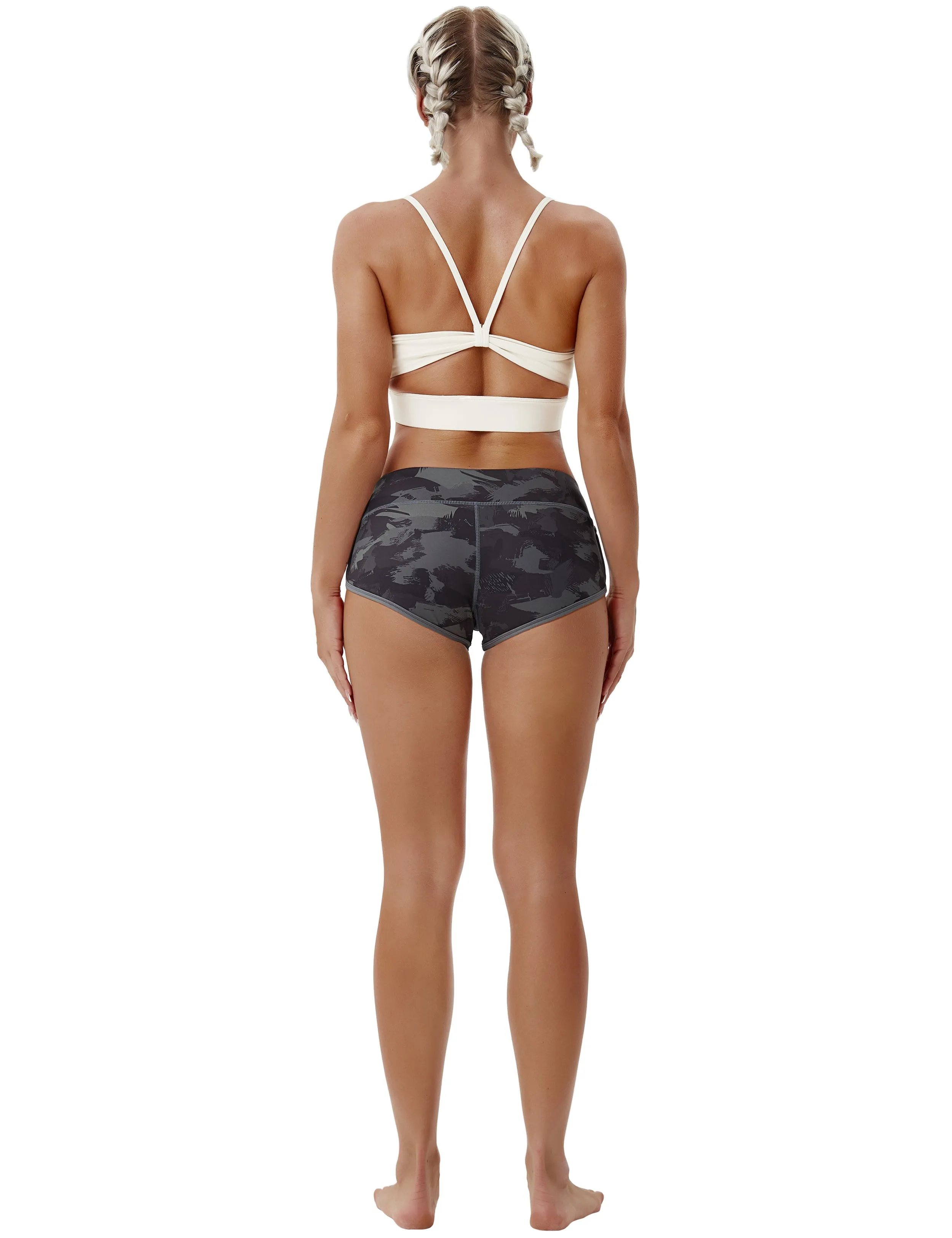 Printed Booty Biking Shorts dimgray brushcamo_Biking