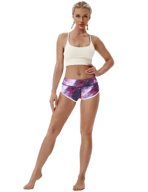 Printed Booty Gym Shorts galaxy_Gym