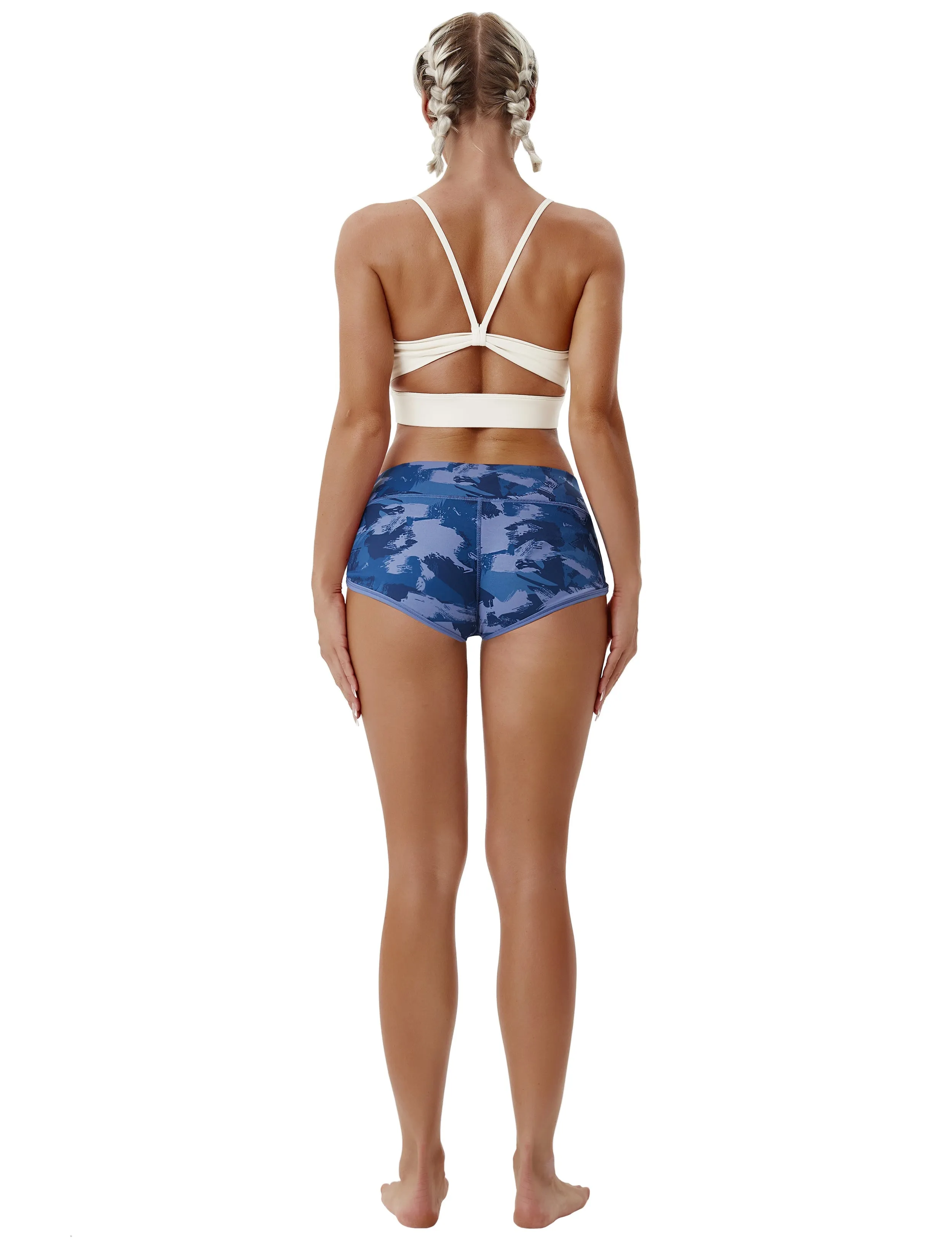 Printed Booty Gym Shorts navy brushcamo_Gym