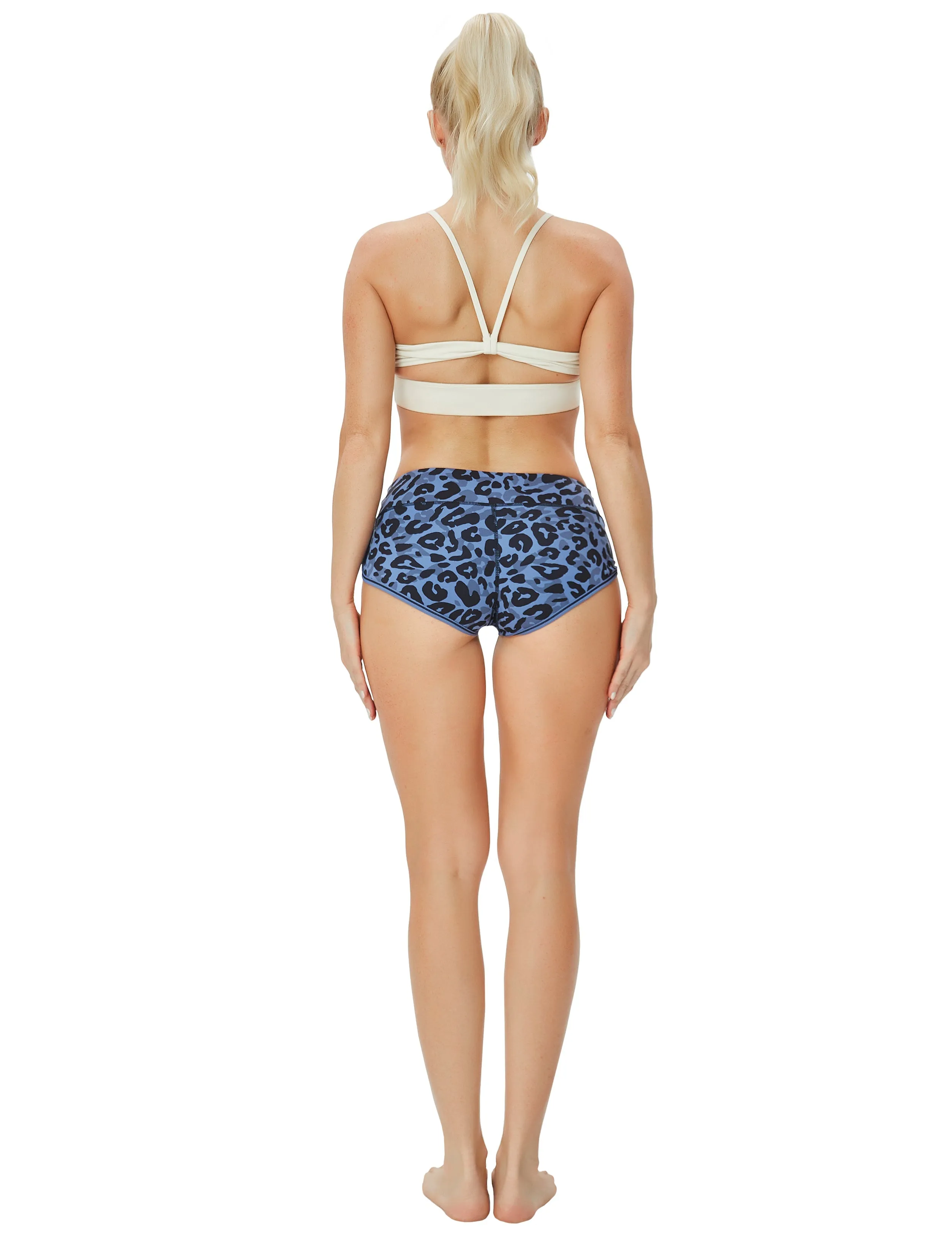 Printed Booty Jogging Shorts navy_leopard_Jogging