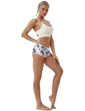 Printed Booty yogastudio Shorts black dandelion_yogastudio