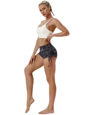 Printed Side Drawstring Hot Shorts dimgray brushcamo_Gym