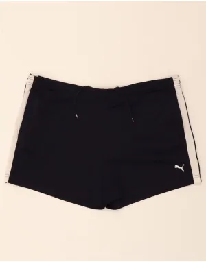 PUMA Womens Sport Shorts UK 14 Medium Navy Blue