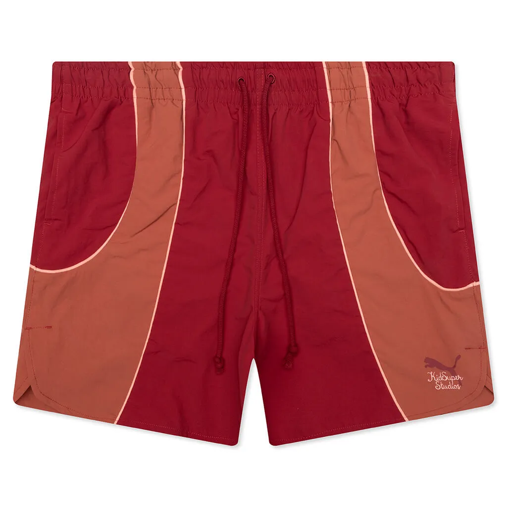 Puma x KidSuper Shorts - Dark Crimson