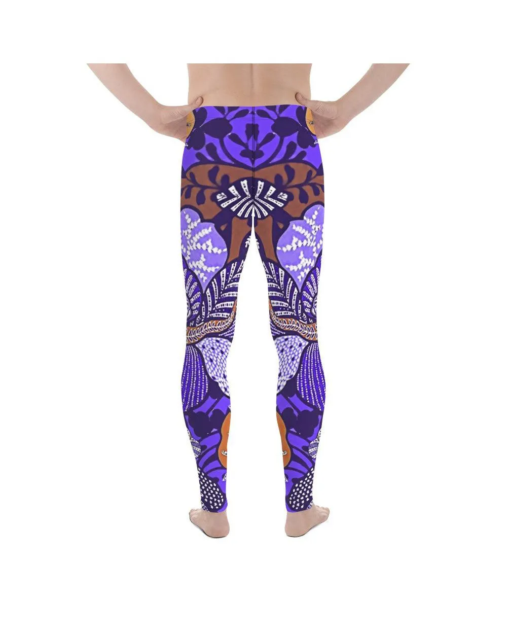 Purple Batik Floral Meggings