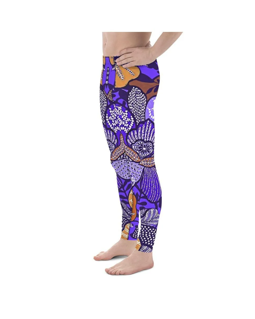 Purple Batik Floral Meggings