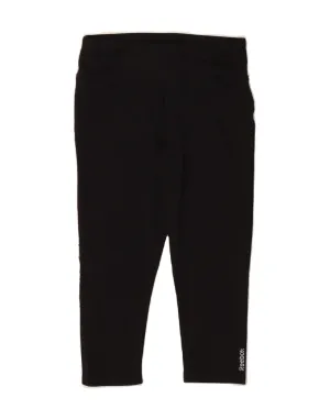 REEBOK Womens Capri Leggings UK 8 Small  Black