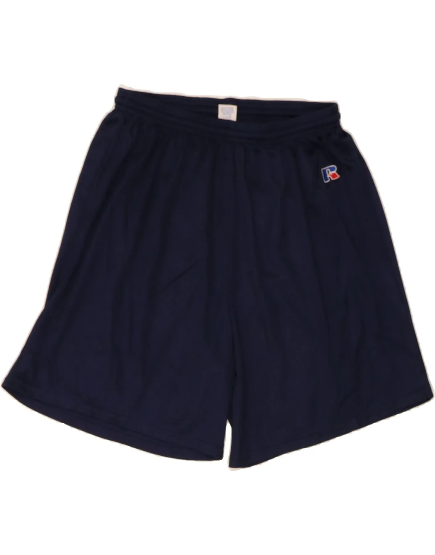 RUSSELL ATHLETIC Womens Sport Shorts UK 14 Large Navy Blue Polyester