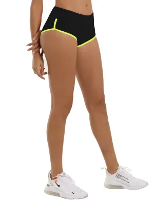 Sexy Booty Tall Size Shorts black_fluorescentyellow_Tall Size