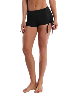 Side Drawstring Hot Shorts black
