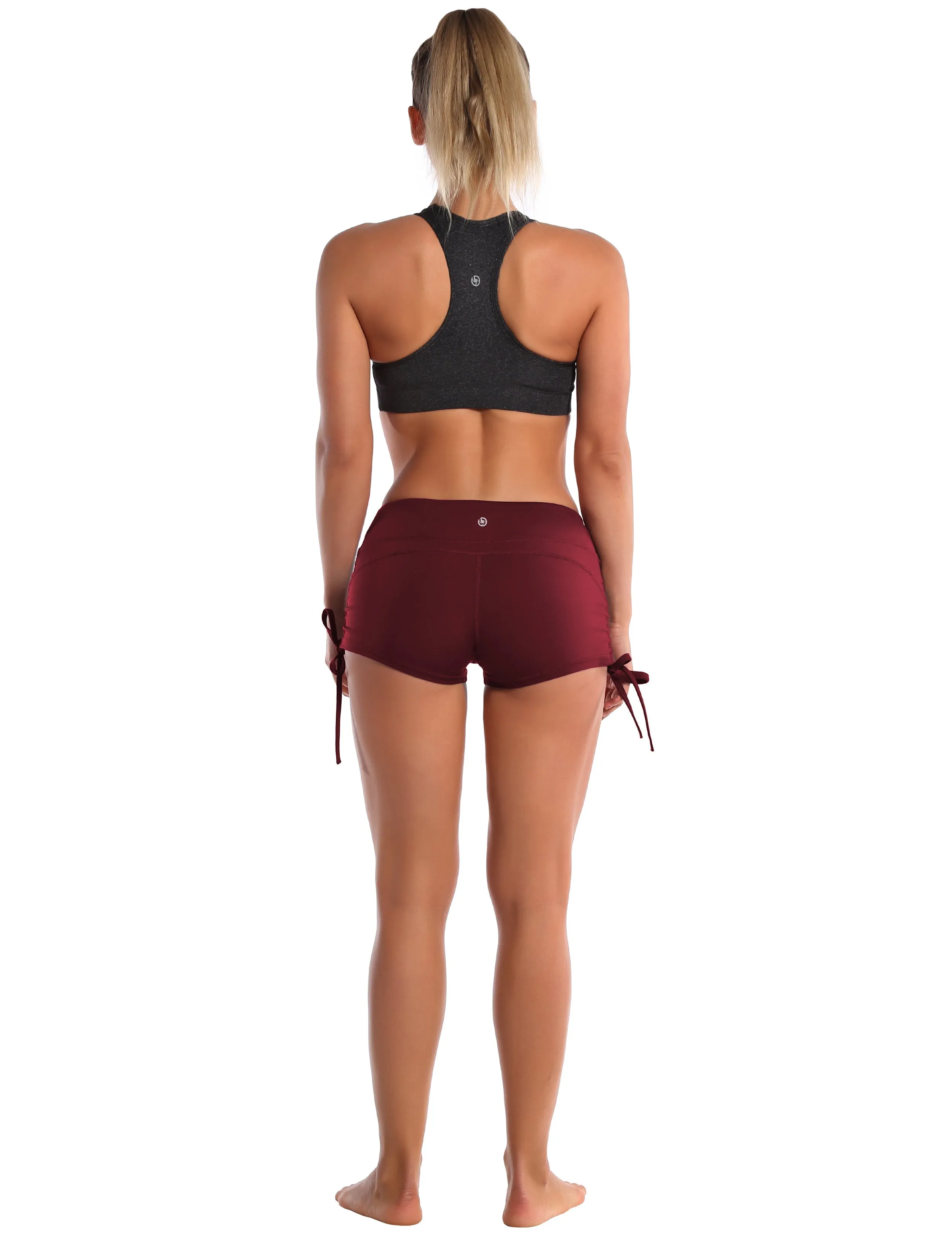 Side Drawstring Hot Shorts cherryred_Jogging