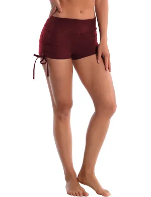 Side Drawstring Hot Shorts cherryred_Jogging