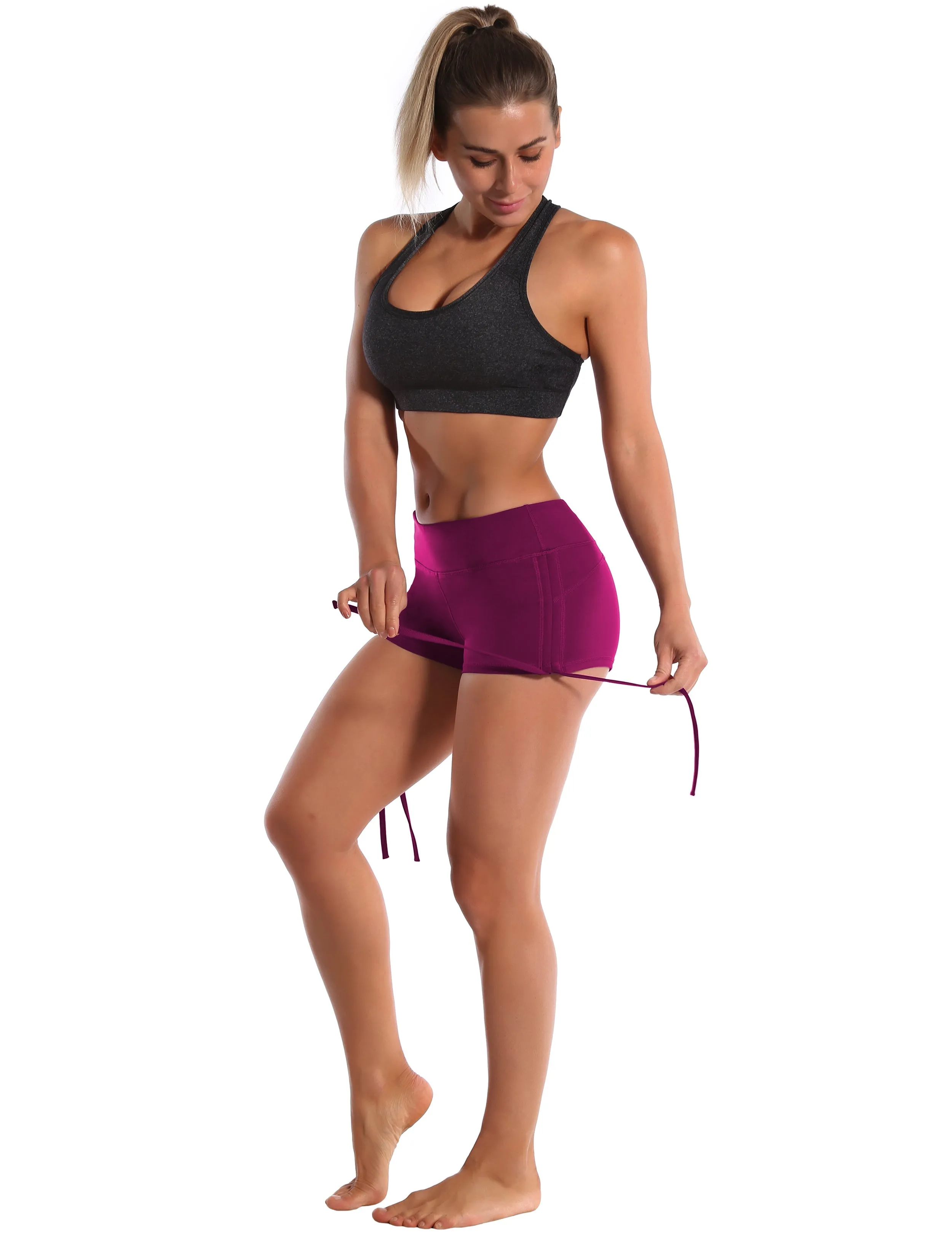 Side Drawstring Hot Shorts grapevine_Jogging