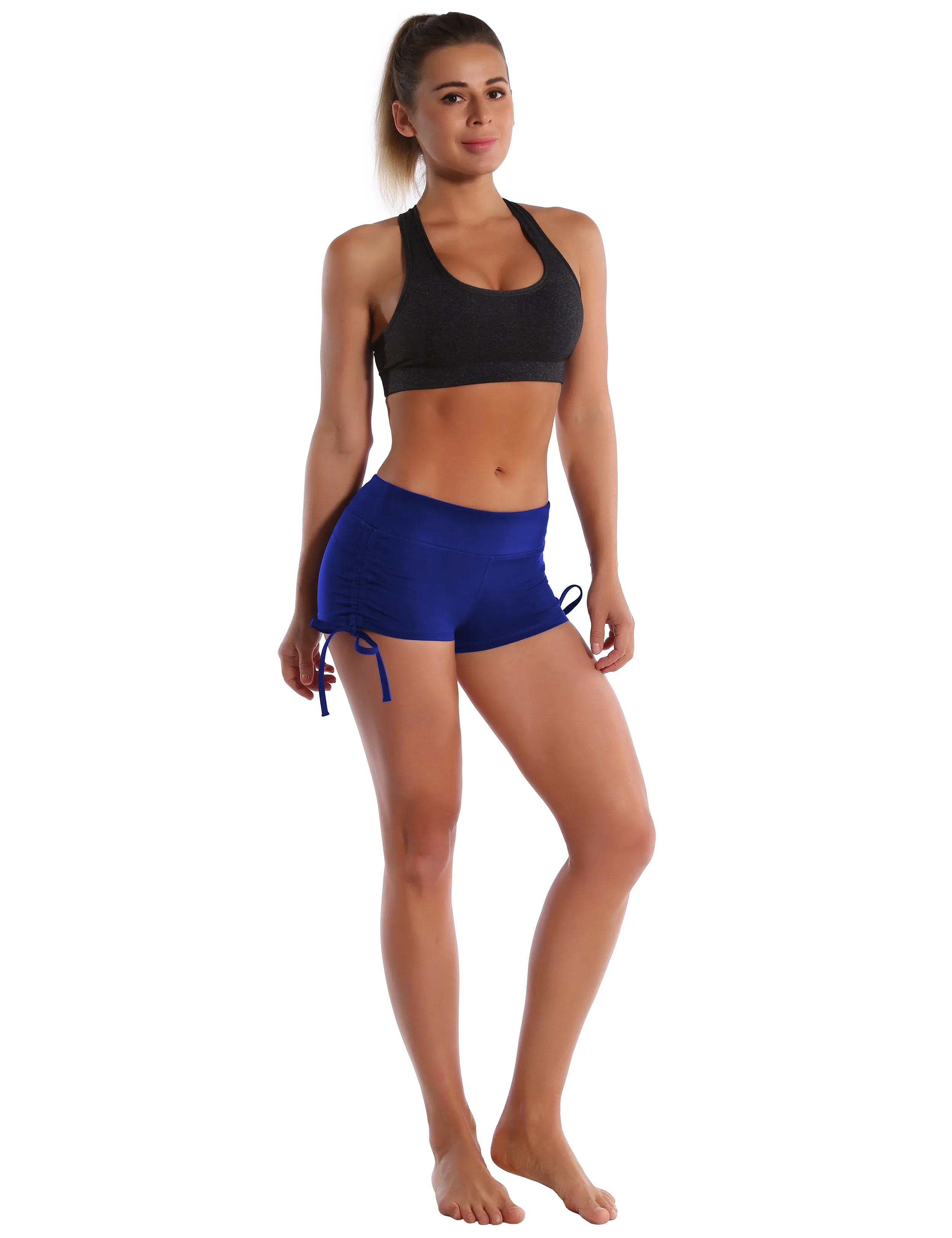 Side Drawstring Hot Shorts navy_Tall Size