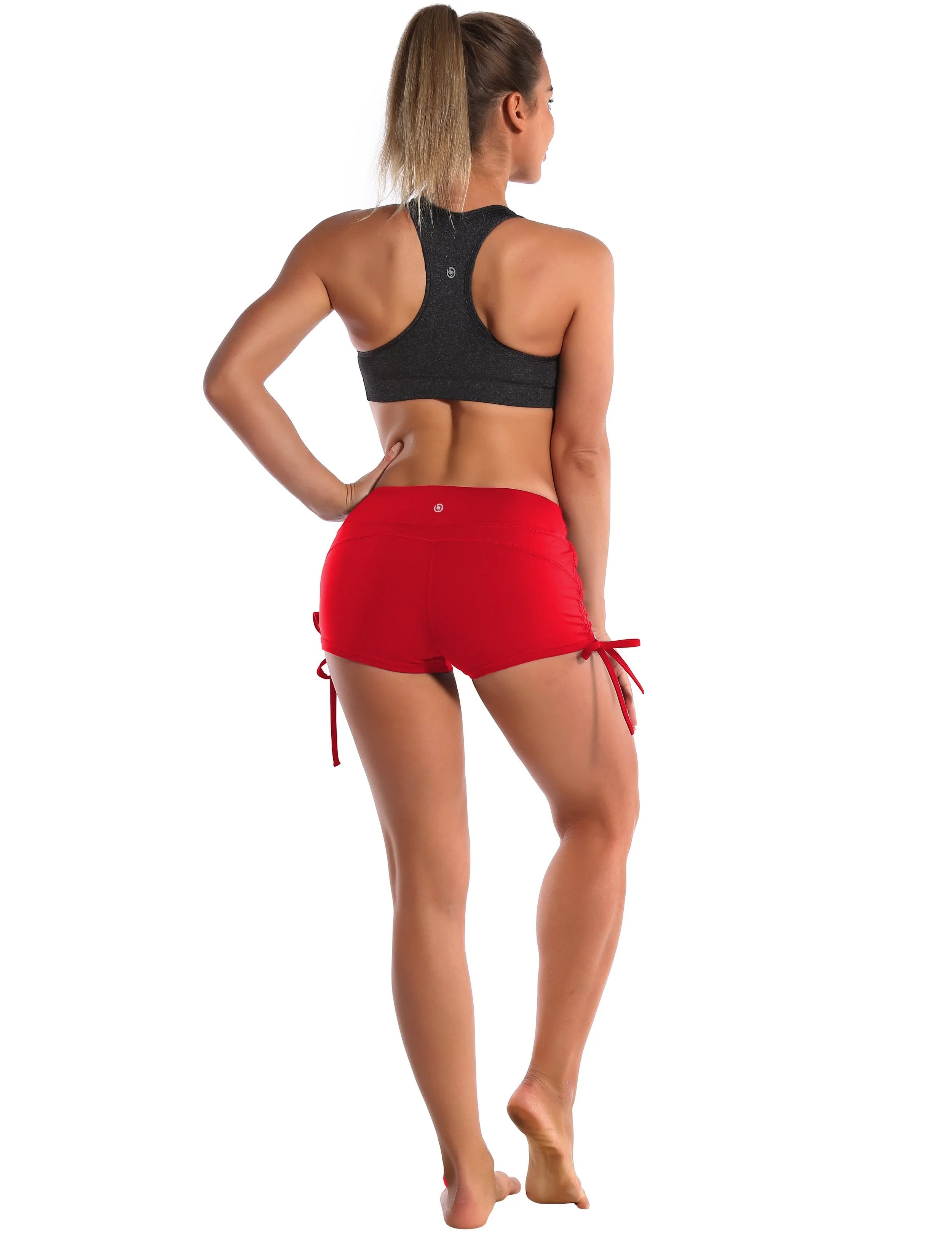 Side Drawstring Hot Shorts scarlet ins