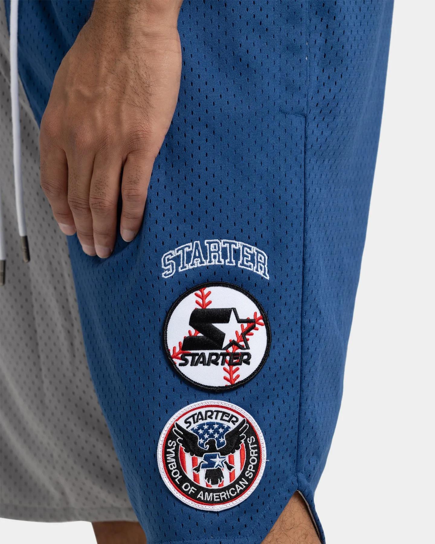 Starter Slider Mesh Shorts Blue/Grey